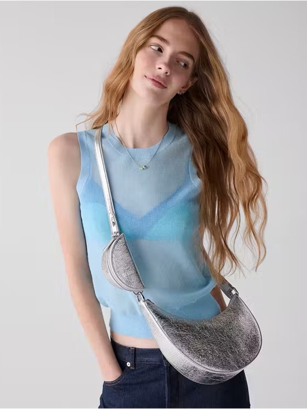 kate spade Duo Crinkle Metallic Leather Crossbody Bag